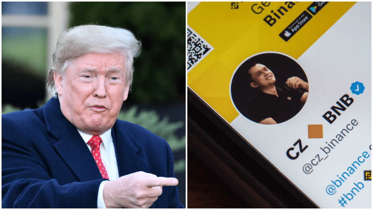 Trump en CZ van Binance