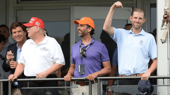 Foto van Trump en zijn zoons Foto van Trump en zijn zoons