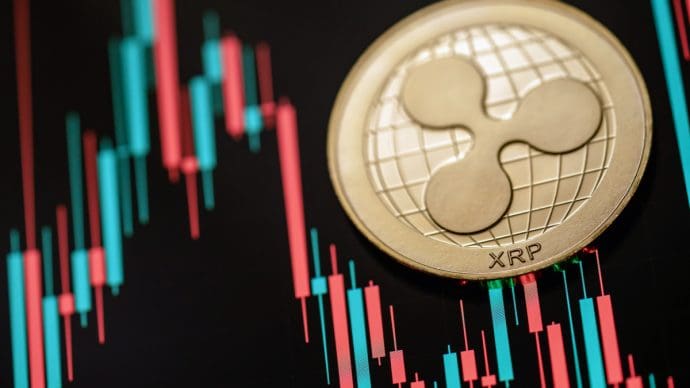 Een afbeelding van XRP met daarbij een grafiek van de koers van de cryptomunt