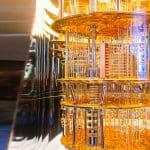 Een afbeelding van een quantum computer bij de Consumer Electronic Show CES 2020 in Las Vegas