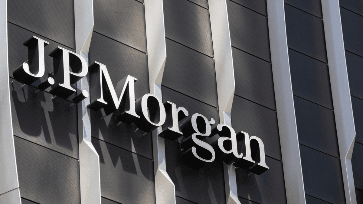 JPMorgan logo op kantoor