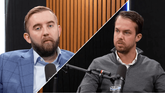 Michael van de Poppe en Chainlink oprichter tijdens de New Era Finance podcast
