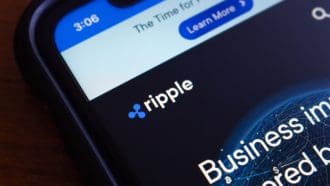 Ripple logo op mobiel