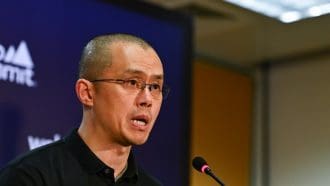 Changpeng Zhao tijdens Web Summit 2022