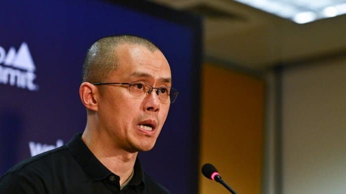 Changpeng Zhao tijdens Web Summit 2022