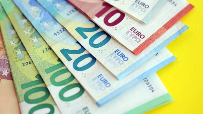 Geldbiljetten, 5, 10, 20, 100 euro