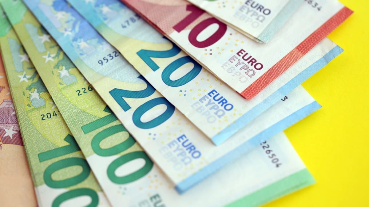 Geldbiljetten, 5, 10, 20, 100 euro