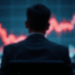 Man kijkt naar rode grafiek