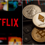 Netflix logo en cryptomunten