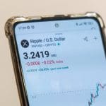 XRP grafiek op telefoon