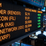 Crypto koersen op matrixbord