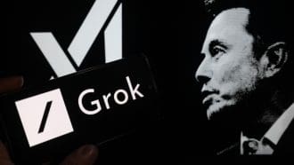 Een afbeelding van Grok, de AI bot van XAI, het bedrijf van Elon Musk