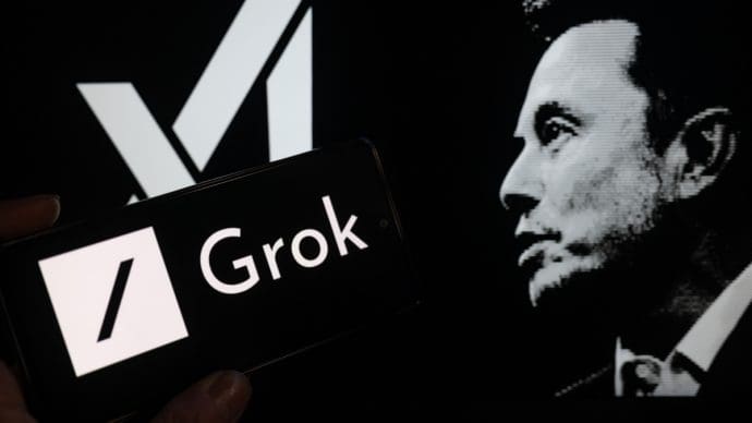 Een afbeelding van Grok, de AI bot van XAI, het bedrijf van Elon Musk