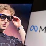 Een afbeelding van Meta, het bedrijf achter Facebook, Instagram en Whatsapp, met CEO Mark Zuckerberg