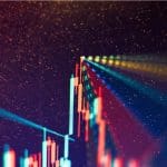 Een afbeelding van crypto koersen die alle kanten op kunnen gaan