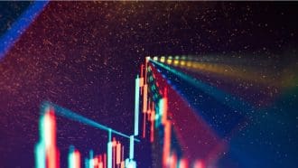 Een afbeelding van crypto koersen die alle kanten op kunnen gaan