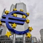 Een afbeelding van de Europese centrale bank in Frankfurt