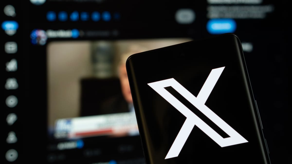 Een afbeelding van het logo van x.com, het sociale mediaplatform van Elon Musk