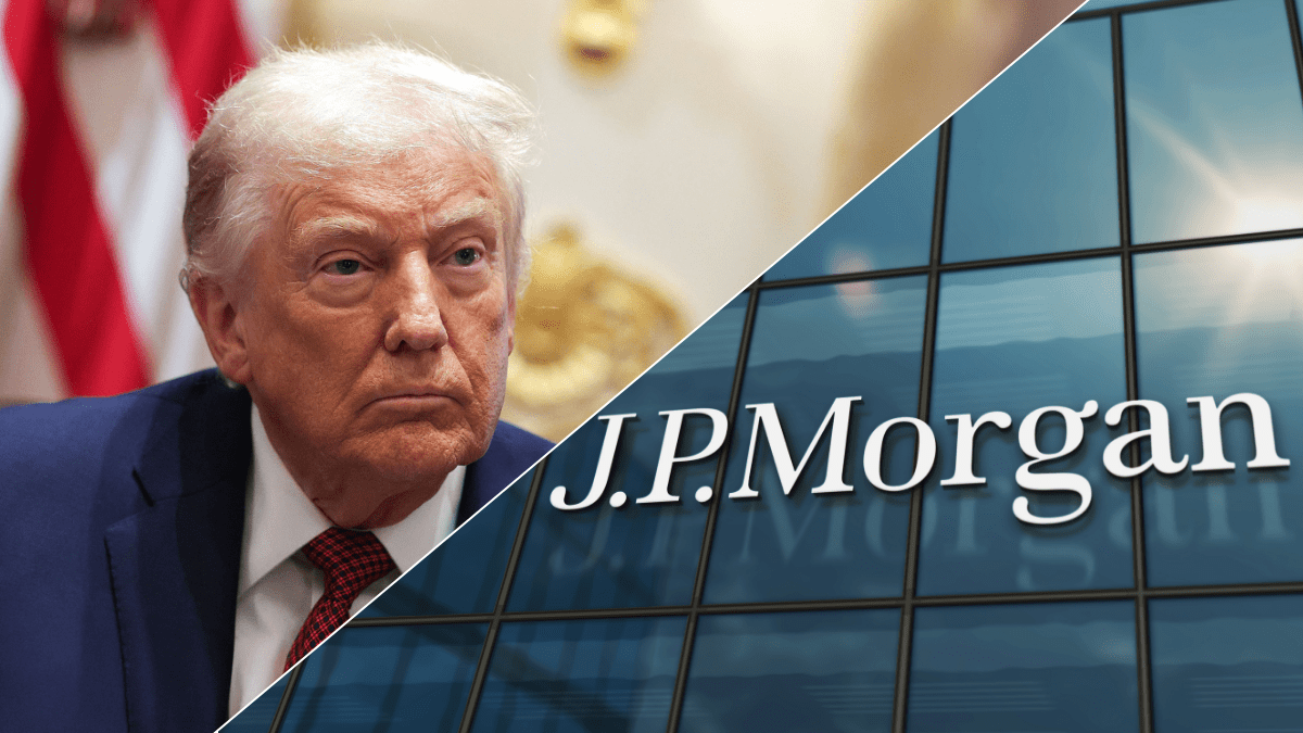 Foto van Trump en JPMorgan