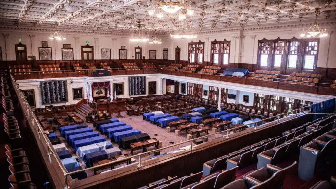 Het huis van afgevaardigden in Texas, waar onder andere aan crypto regelgeving wordt gewerkt