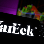 VanEck Logo met stijgende koersgrafiek