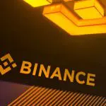 Binance logo op evenement