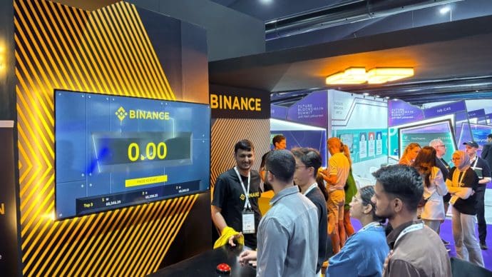 Binance stand op evenement