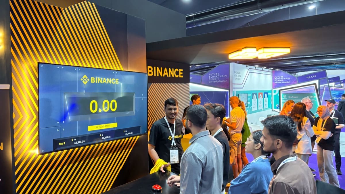 Binance stand op evenement