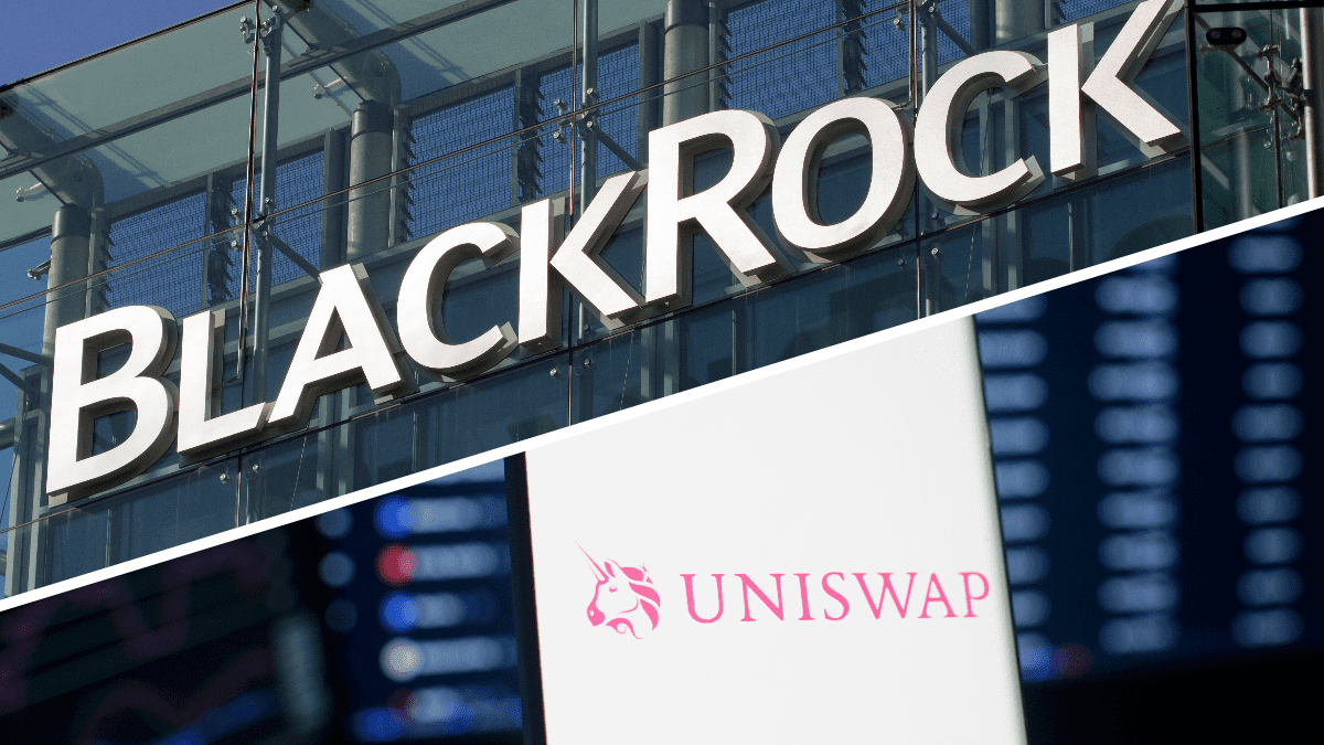 Een afbeelding van BlackRock en Uniswap