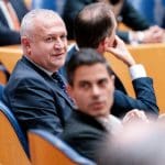 Een afbeelding van Isa Kahraman (NSC) en Rob Jetten (D66) tijdens het plenaire debat in de Tweede Kamer, Den Haag