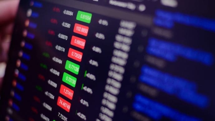 Een afbeelding van marktdata over een crypto munt of aandeel zoals bitcoin (BTC)