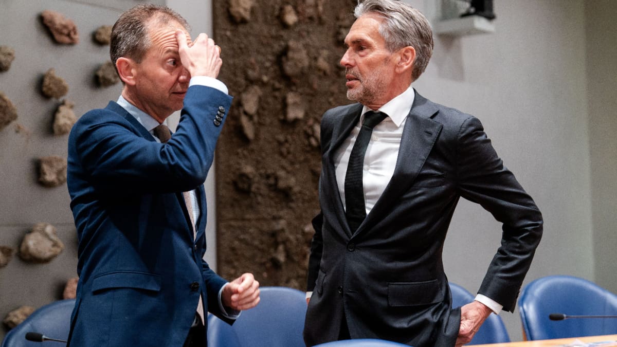 Minister Eddy van Hijum (NSC) en minister-president Dick Schoof