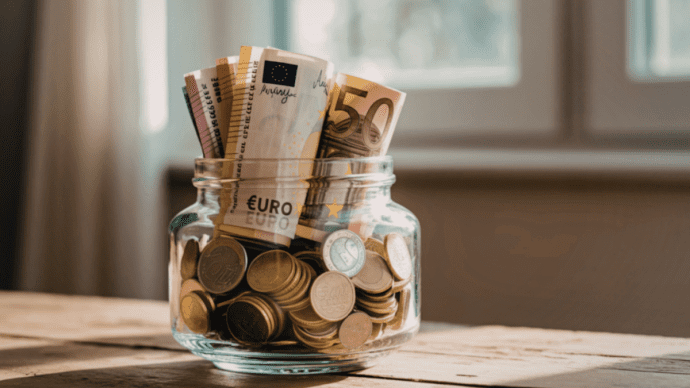 Spaarpot met euros