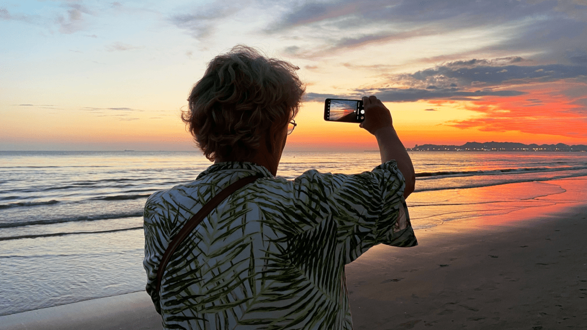 Vrouw neemt vakantieofoto