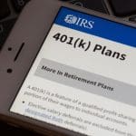 Een afbeelding van een Amerikaans pensioenplan, een 401k, op de website van de Amerikaanse belastingdienst