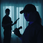 Politie agenten onderzoeken woning