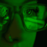 Foto van een cryptohacker