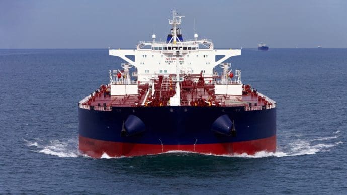 olietanker op zee, straat van Hormuz