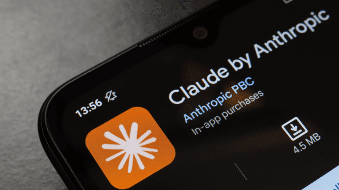 Claude van Anthropic op mobiele telefoon