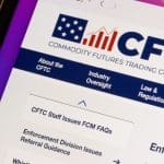 Een afbeelding van de website van de CFTC, een belangrijke Amerikaanse toezichthouder van de crypto industrie