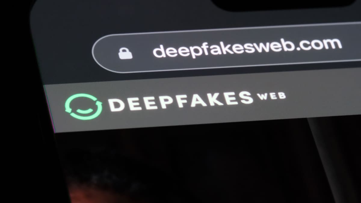 Een afbeelding van een website voor deepfakes