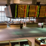 Foto van een lege handelsbeurs