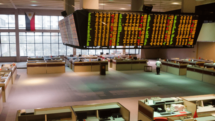 Foto van een lege handelsbeurs