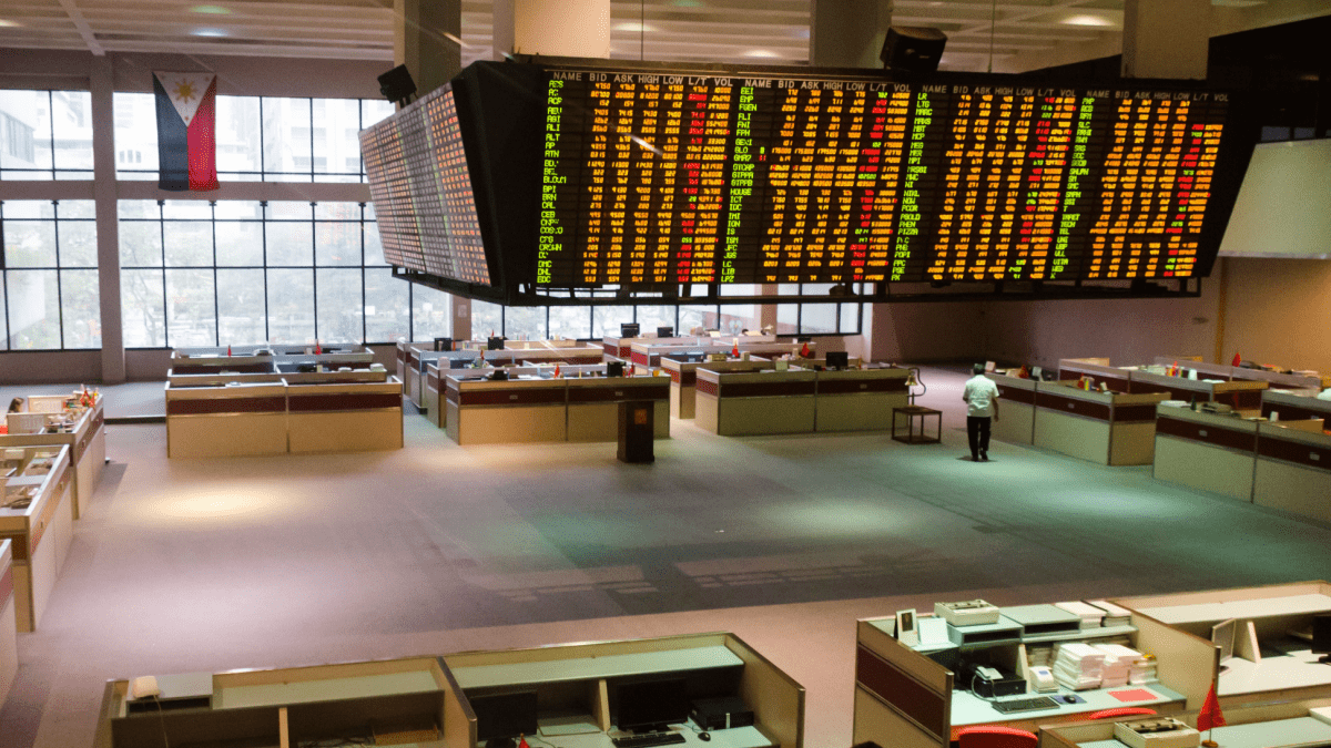 Foto van een lege handelsbeurs