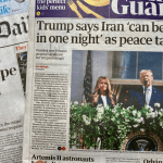 Krantenkoppen over Trump en Iran