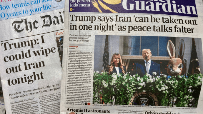 Krantenkoppen over Trump en Iran