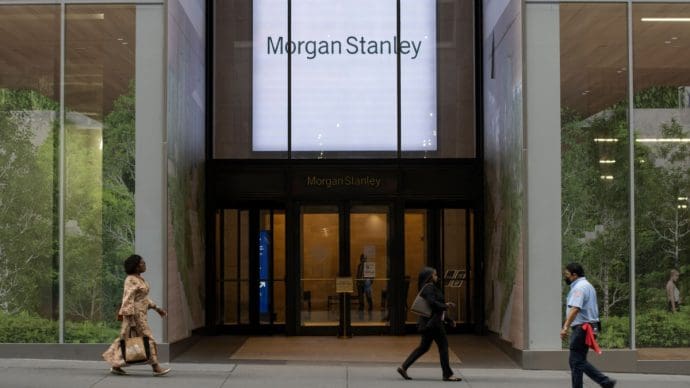 Morgan Stanley kantoor met mensen