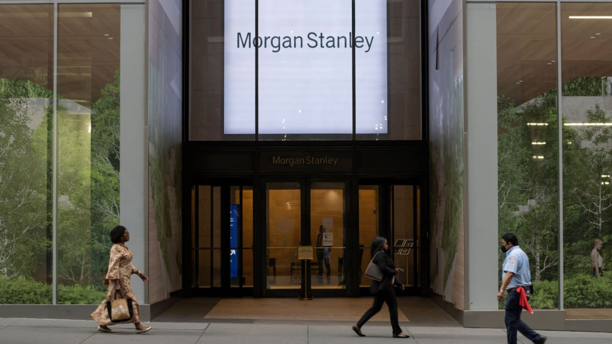 Morgan Stanley kantoor met mensen