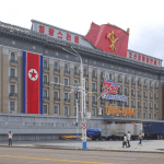 Noord Koreaans staatsgebouw in Pyongyang