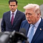 Trump en Rubio spreken pers toe